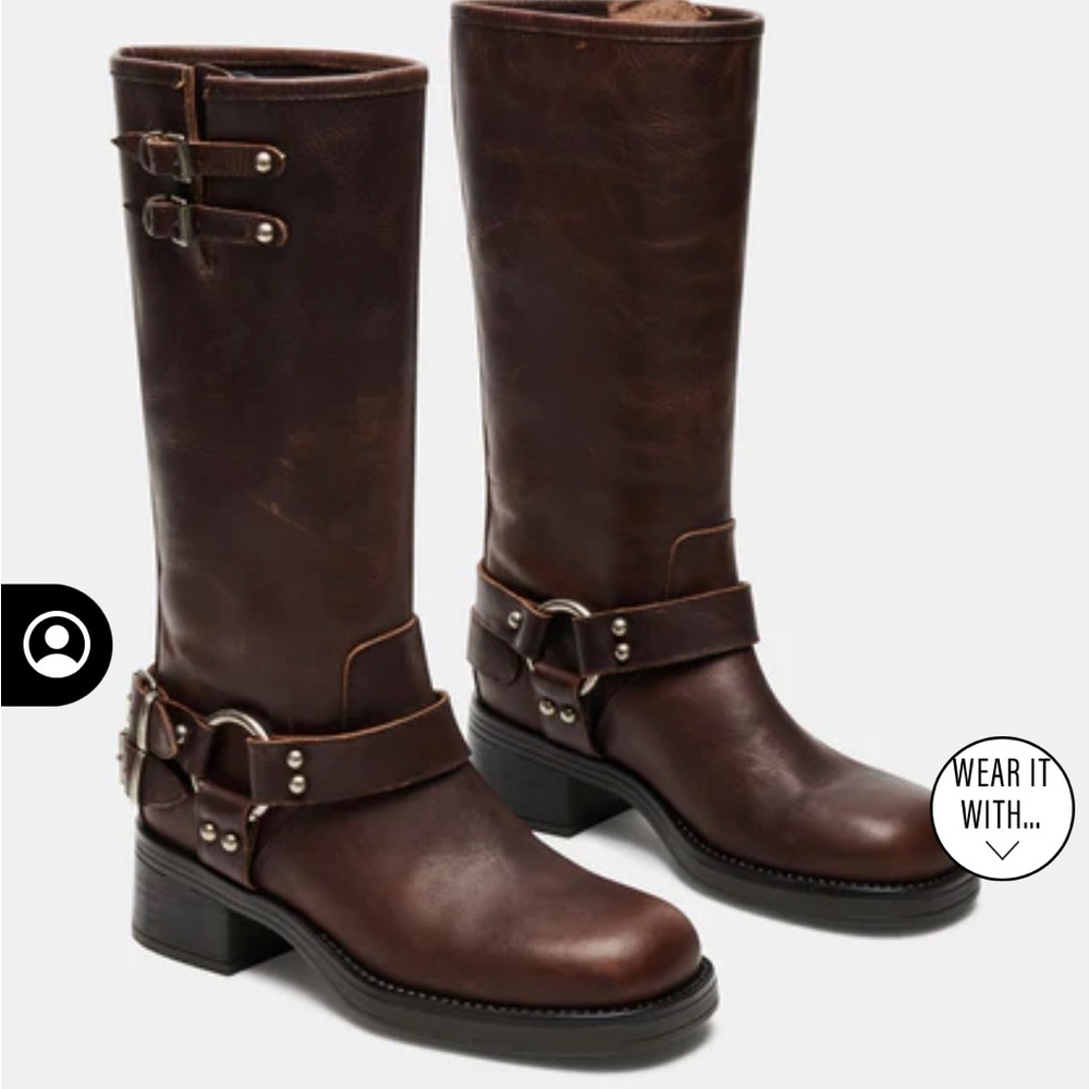 NWT Astor Brown Leather Steve Madden Boots